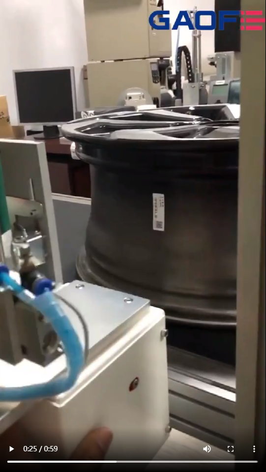 高賦碼 輪鼓側(cè)面打印貼標--汽車行業(yè)貼標方案