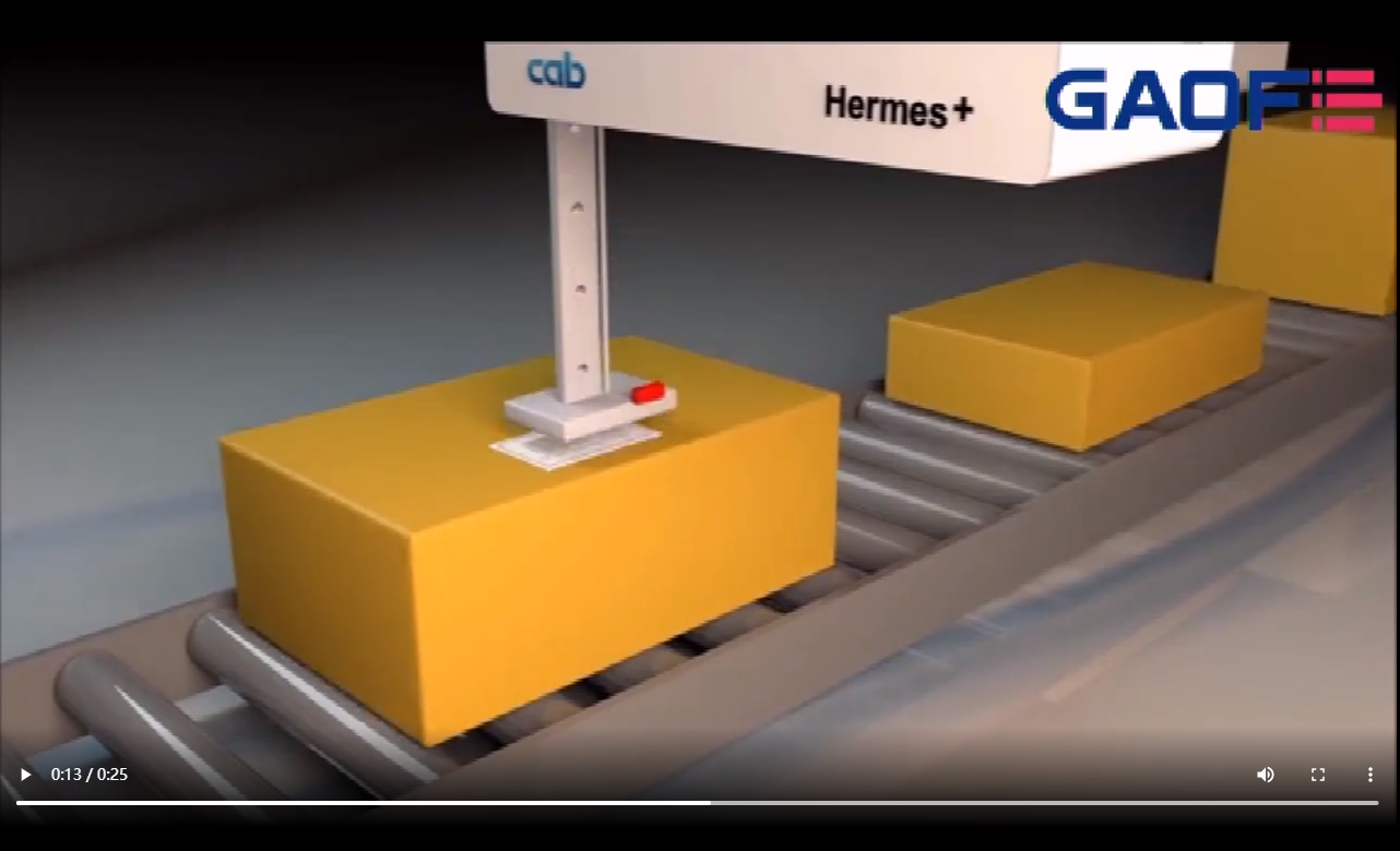 高賦碼 HERMES 物流高低遠距吹貼貼標解決方案